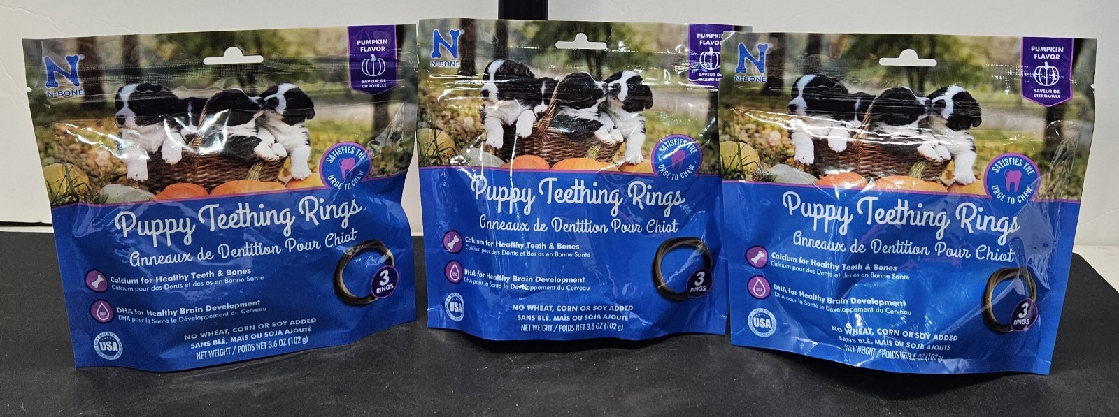 Pumpkin Flavor Edible Teething Ring - N Bone Puppy Teething...