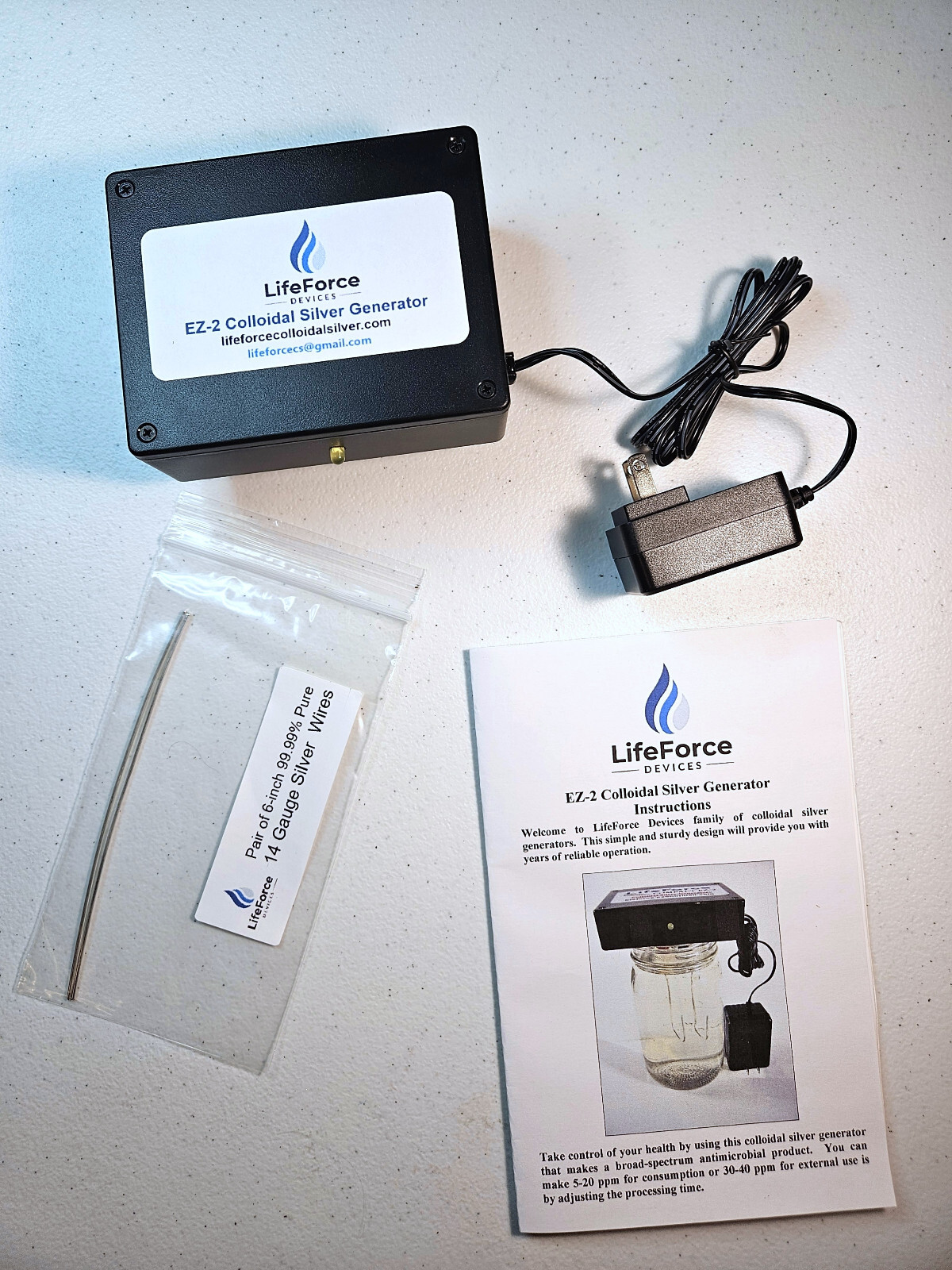 Compact EZ-2 Basic Colloidal Silver Generator Package - Life...