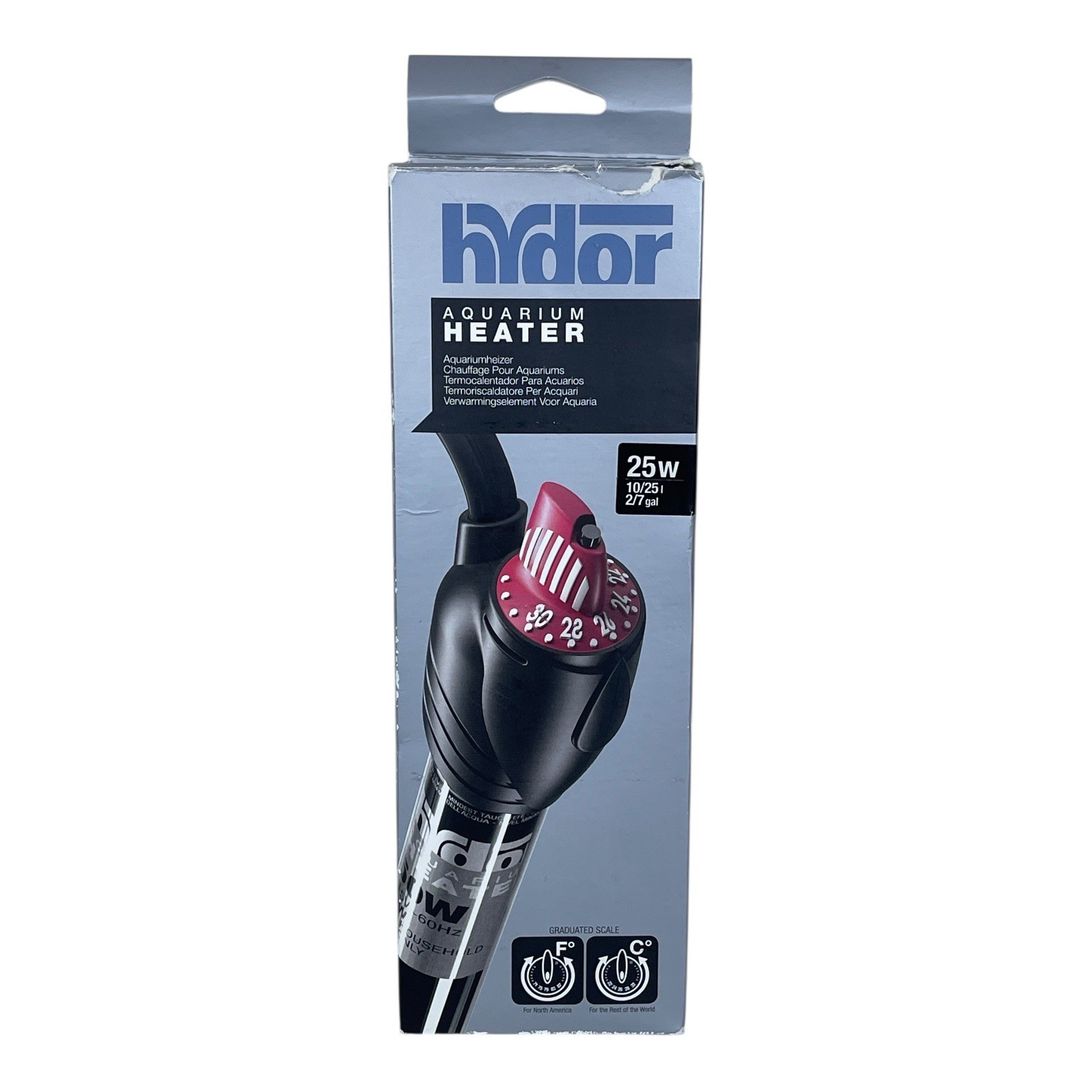 Hydor Theo 25 Watt Submersible Aquarium Heater - Open Box