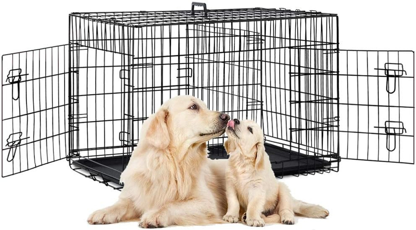 Dog & Cat Multi-Purpose Pet Crate with Divider and Tray