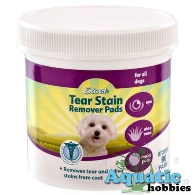 Excel Tear Stain Remover 90 Pads Removes Tear Saliva Stain F...