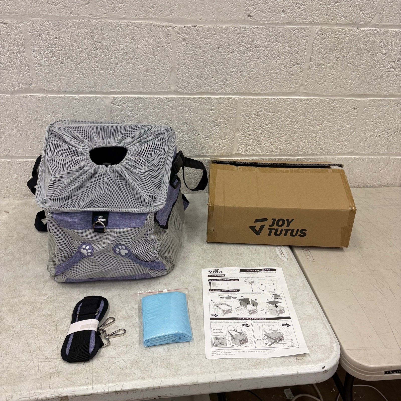 JoyTutus Purple Pet Carrier for Dogs & Cats - Bike & Shoulde...