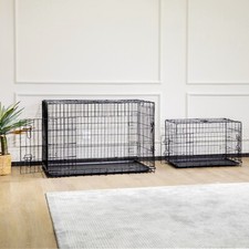 Dog Crate Double Door Pet Cage With Removable Tray, Divider...