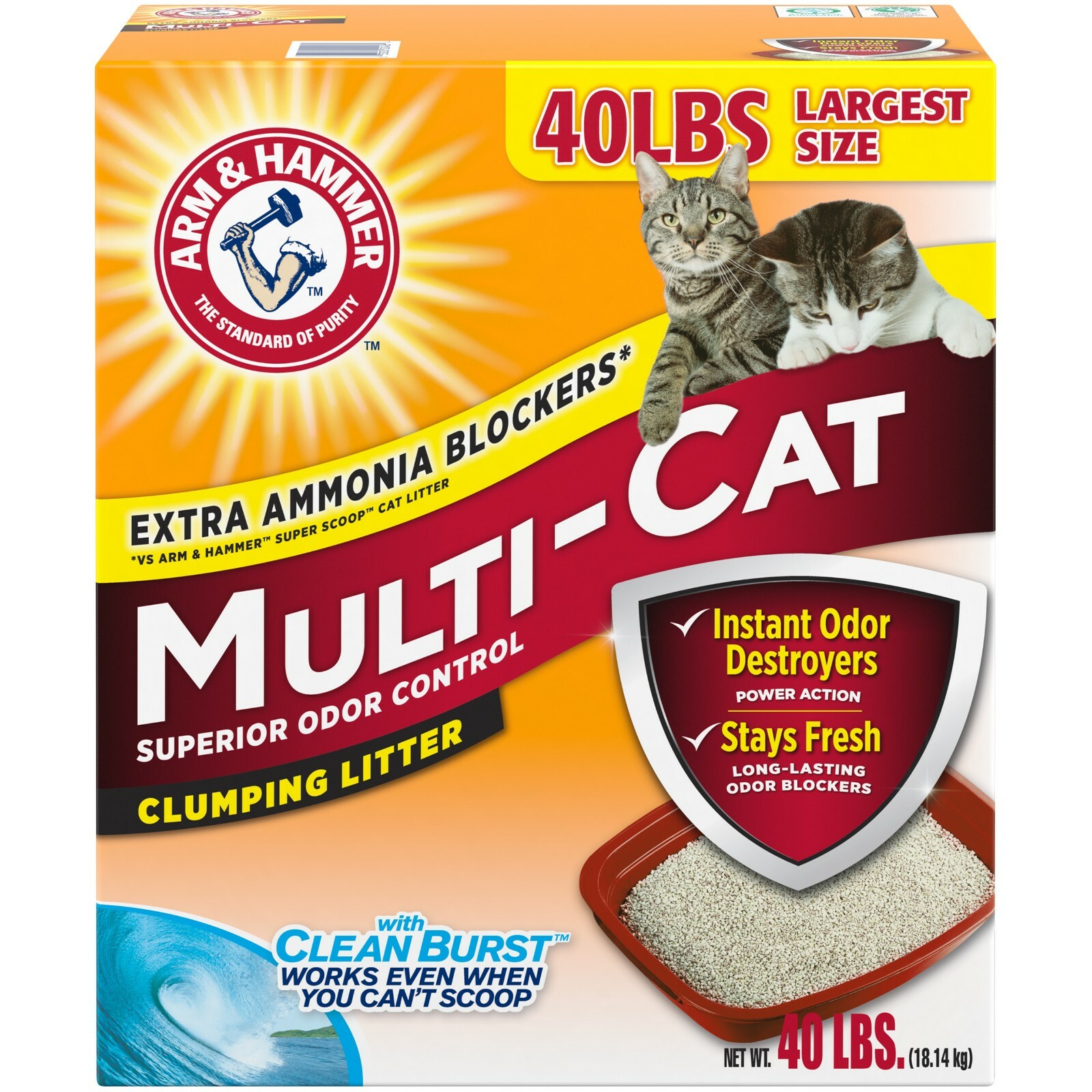 Arm &Amp; Hammer Multi-Cat Superior Odor Control Scented Clu...