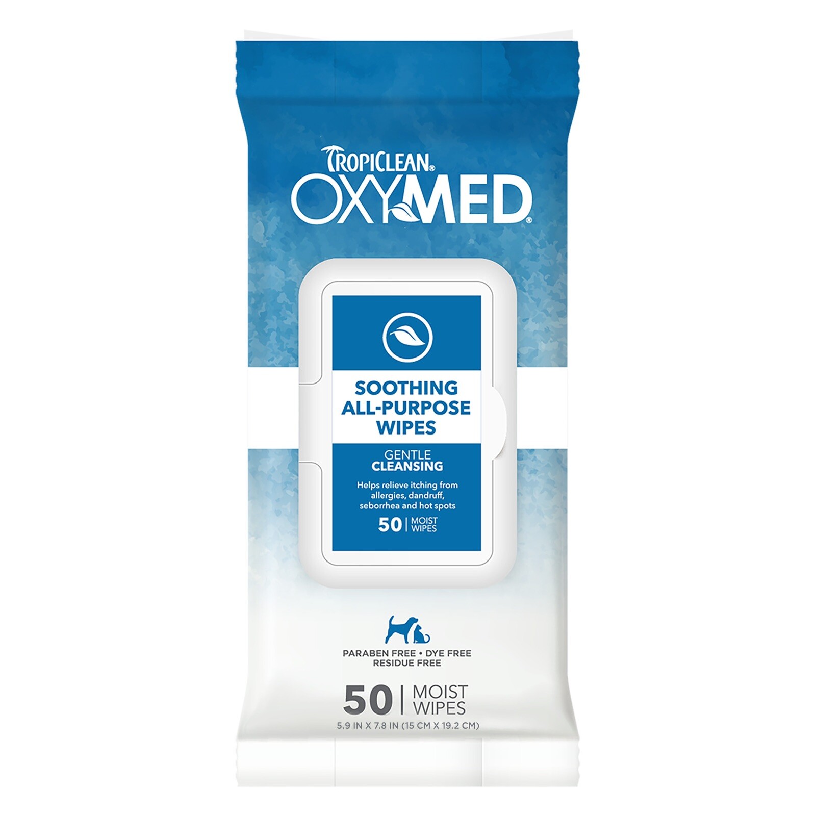 TropiClean OxyMed Allergy Relief Wipes - 50 Count Pack
