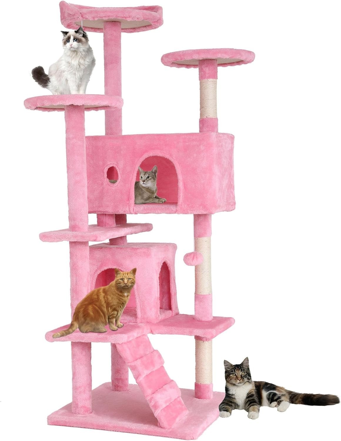 Multi-Level Cat Tree Tower with Scratching Posts