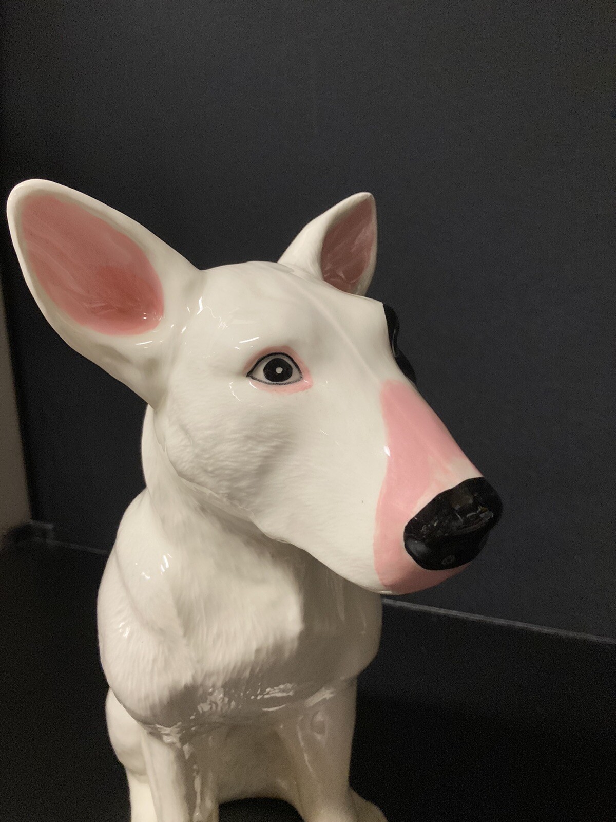 Vintage Bull Terrier Statue - 13" Large Spuds Mackenzie
