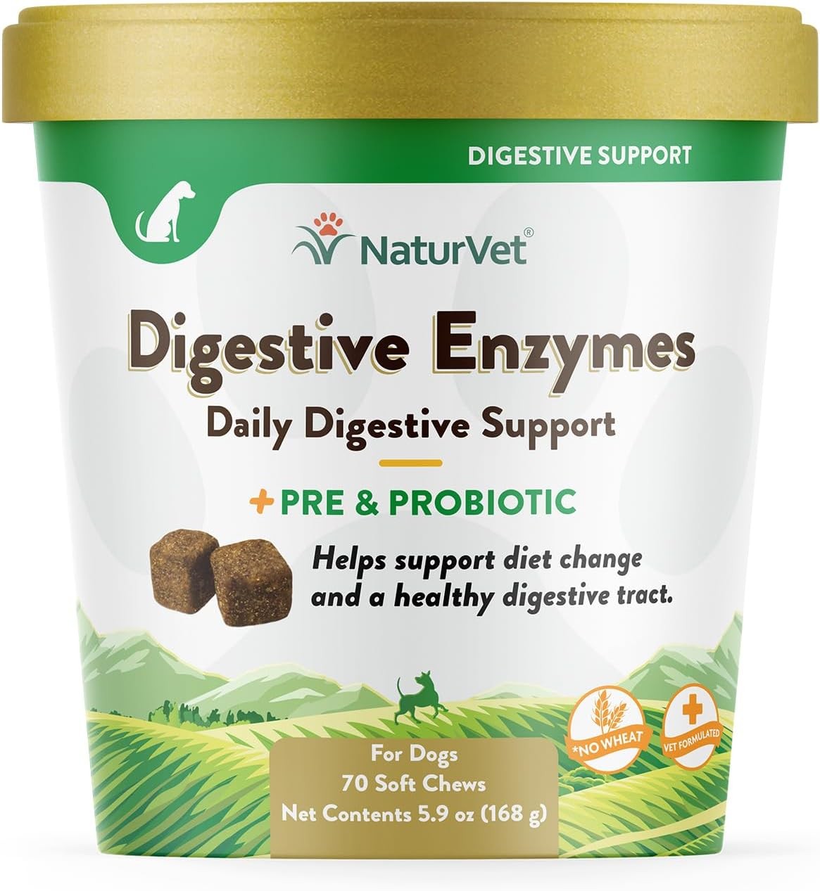 NaturVet Dog Digestive Chews Plus Probiotics