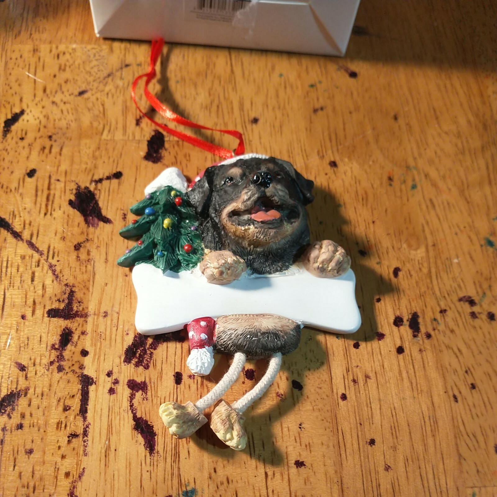 Rottweiler Dog Ornament Lot - Dangling Legs - NIB
