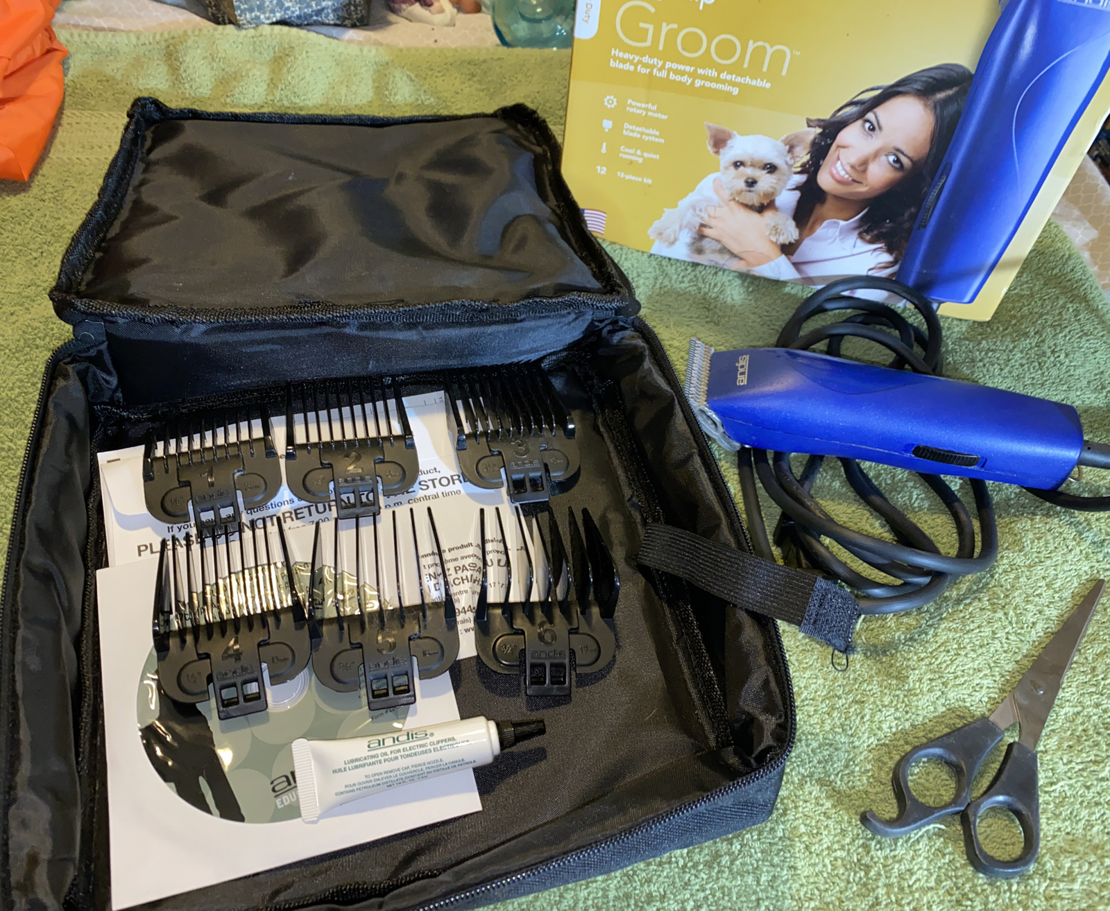 Andis EasyClip Pro Clipper Kit - Blue Detachable Blade Clipp...