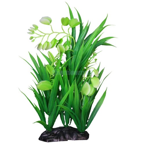 Green Artificial Plastic Plant For Aquarium Fish Tank Orname...