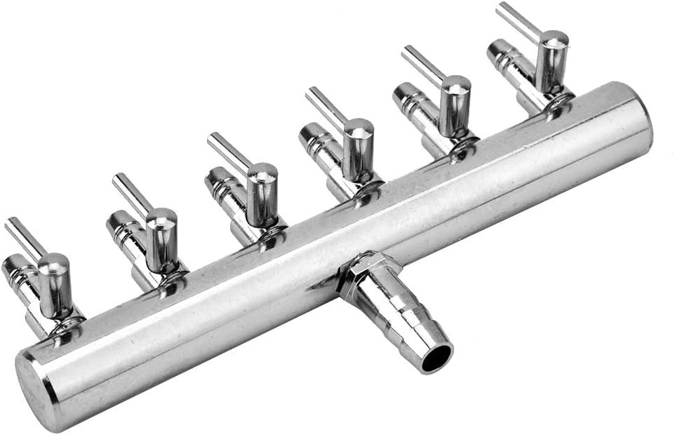 Joyzan Aquarium Flow Control Valve, 6-Way Gang Lever Pump