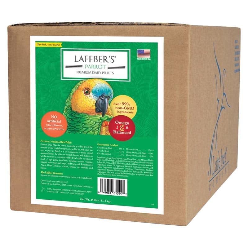 Lafeber Premium Daily Diet Parrot Pellets Bird Food 25 lb No...