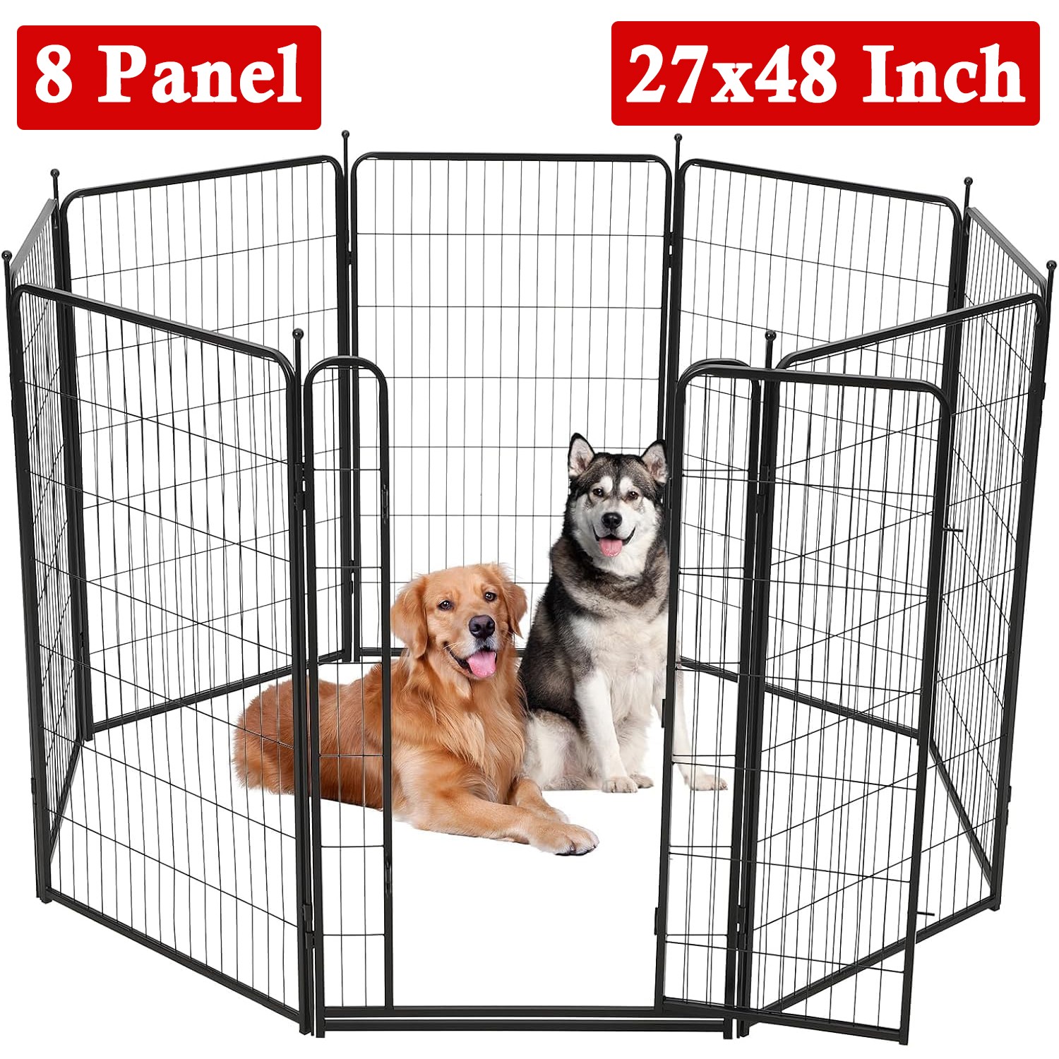 Heavy Duty Pet Playpen - Dog Exercise Pen - 40" x 48" Panel...