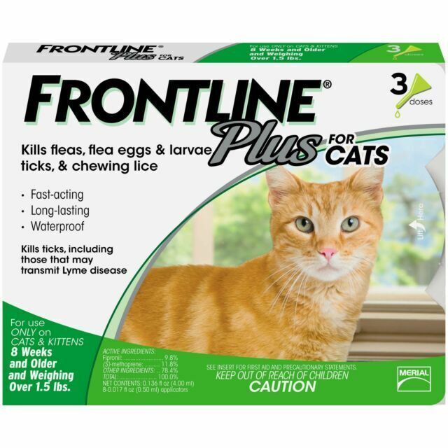 Fronline Flea & Tick Treatment for Cats Kittens - 3 Doses