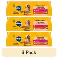 Pedigree Chopped Ground Dinner Chicken & Beef Wet Dog Food,...