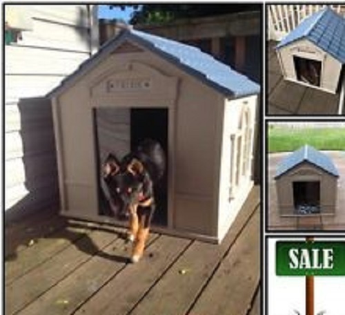 House Dog Outdoor Pet Large Kennel Suncast Shelter Cabin Big...