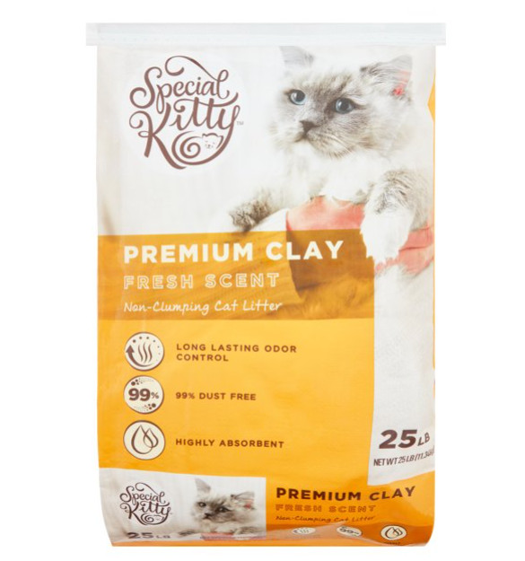 Premium Kitty Clay Cat Litter - Fresh Scent - 25 lbs