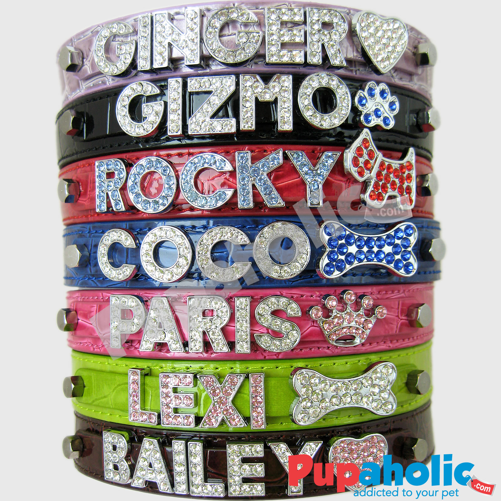 Croc Dog Cat Personalized Collar - XS to XL Size