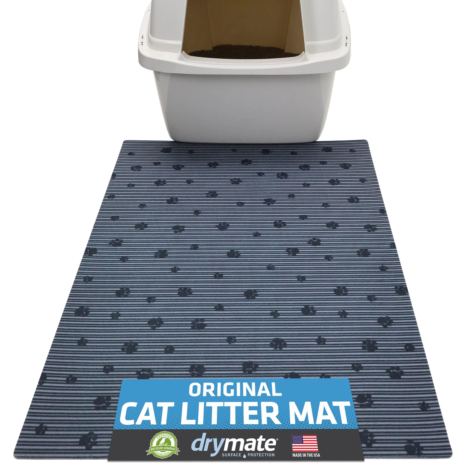 Drymate Cat Litter Box Mat - 20x28 Inch Gray