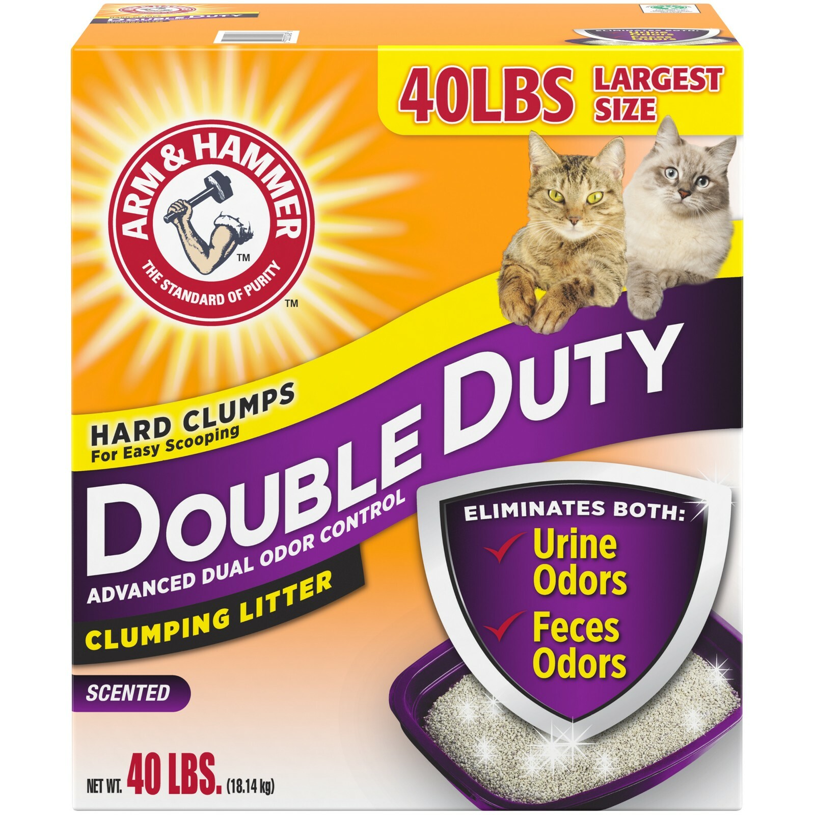 Arm &Amp; Hammer Double Duty Clumping Cat Litter, 40 Lbs