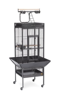 Prevue Pet Playtop Bird Cage Stand Black Hammertone Metal Co...