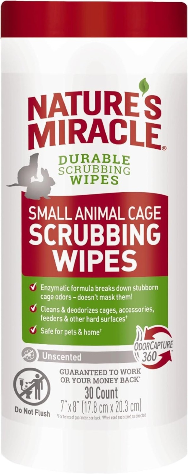 Nature’s Miracle Small Animal Cage Cleaning Wipes - 30 Count