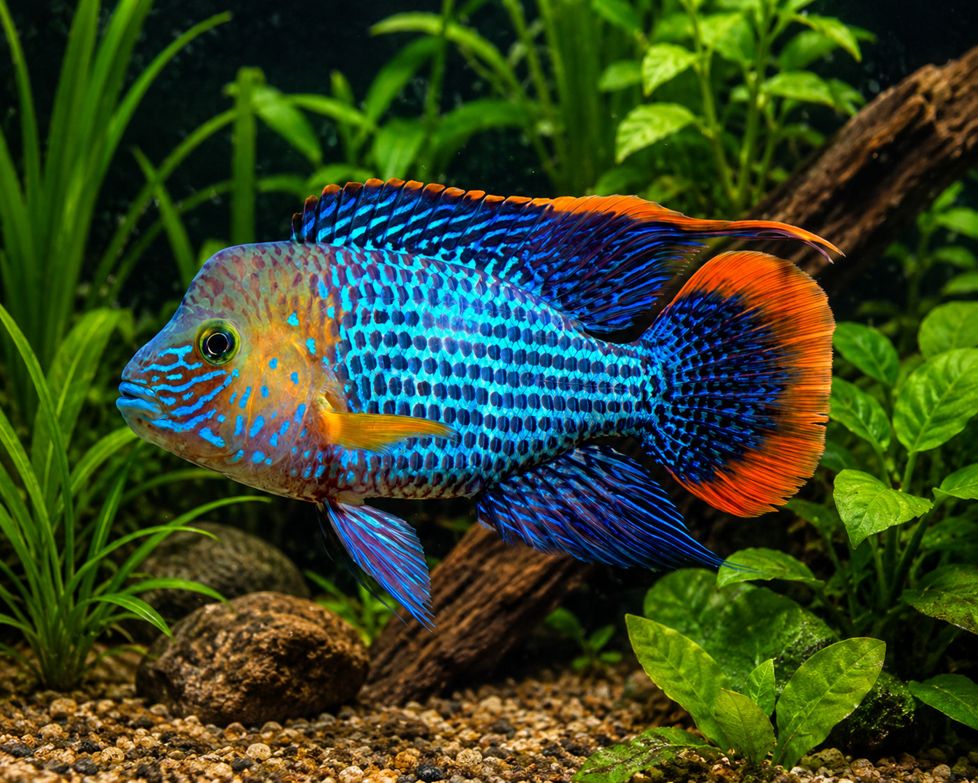 Green Terror Cichlid Fish - 1.5 to 2 Inch Andinoacara rivula...