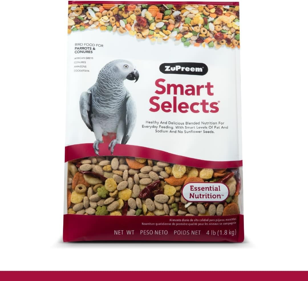Zupreem Smart Selects Bird Food - Parrot & Conure - 4 Pound...