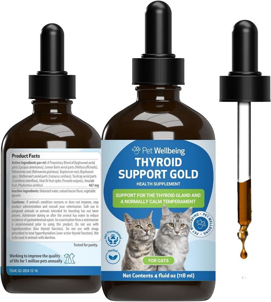Thyroid Support Gold Supplement for Cats & Dogs Vet-Formulat...