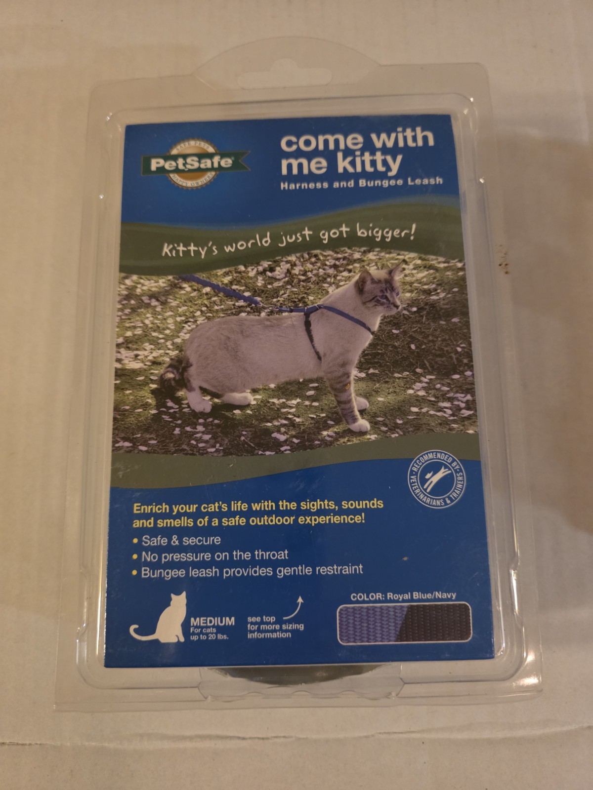 PetSafe Come With Me Harness & Leash - Medium Size Royal Blu...