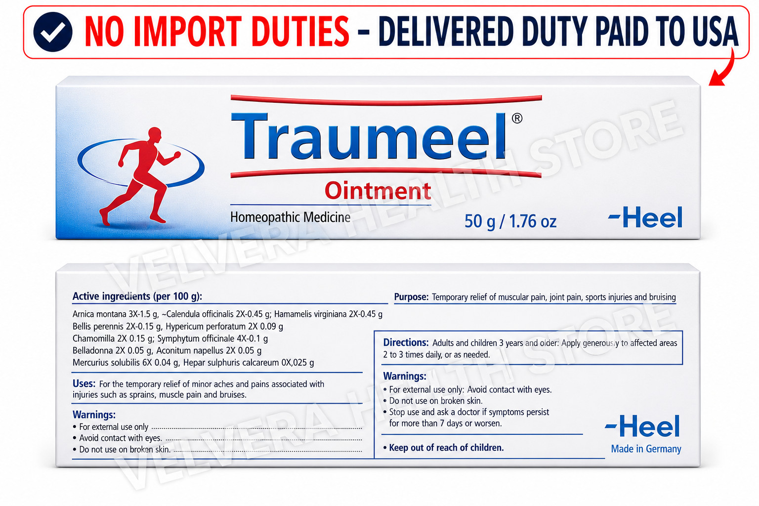 Traumeel Homeopathic Ointment for Muscle Joint Pain, Bruisin...