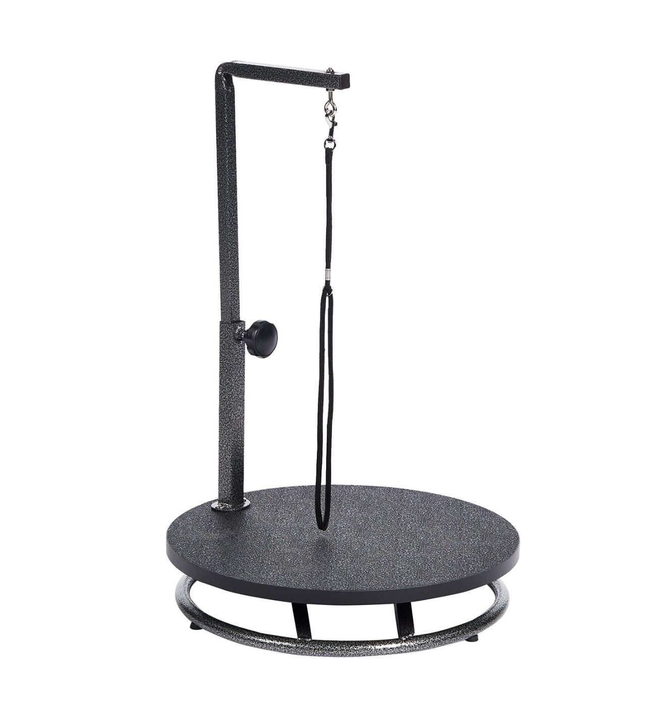 Pet Edge Master Round Pet Grooming Table – Black, 18" Diamet...