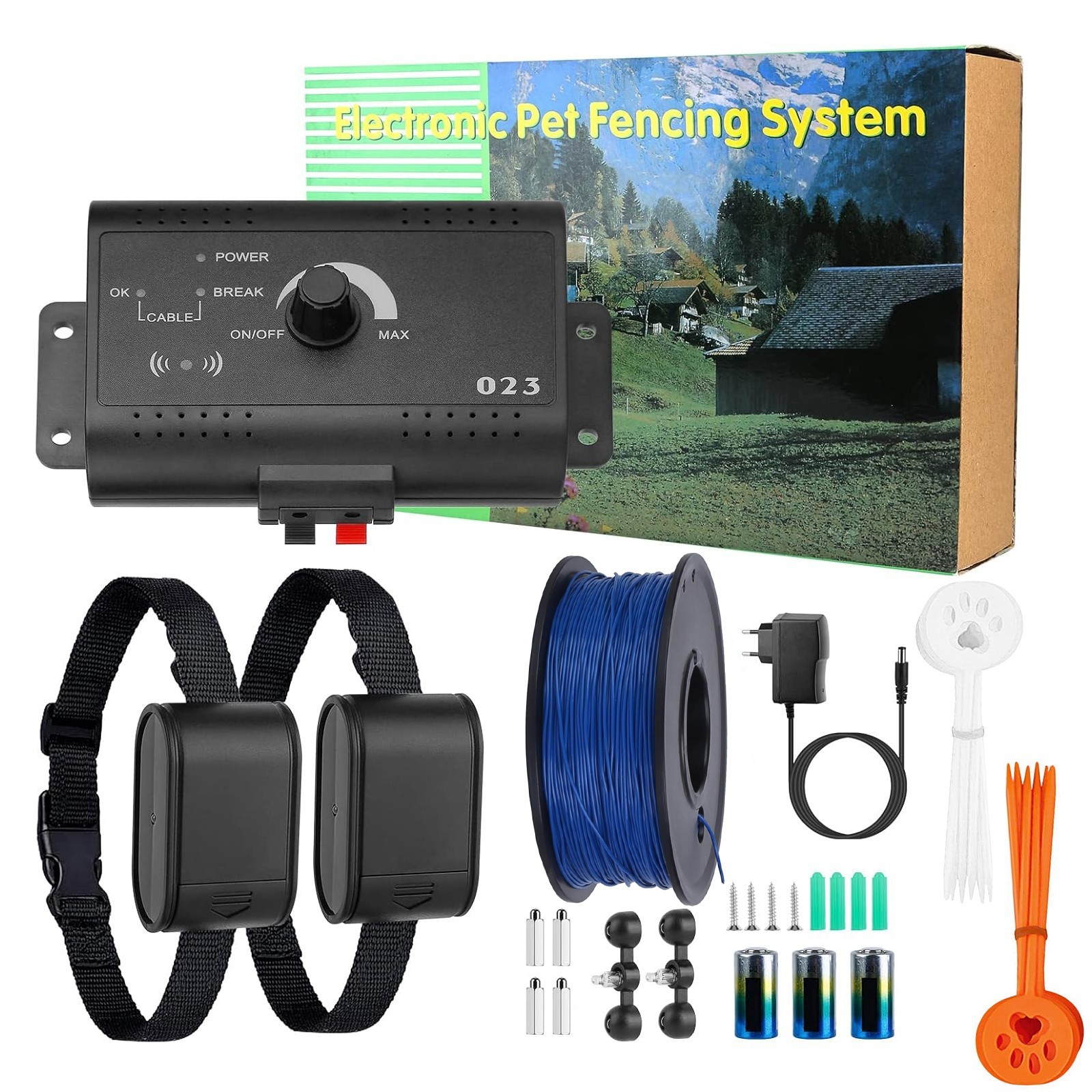 Underground Electric Dog Pet Fence System - 2-3 Shock Collar...