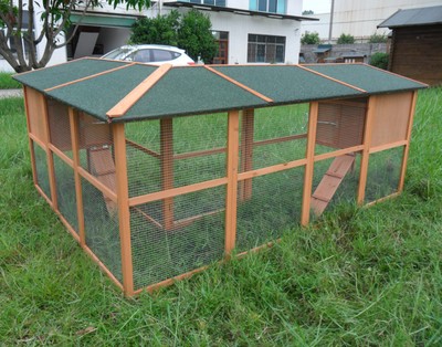 Premium New Right Angle 98" Chicken Coop Rabbit Hutch Small...