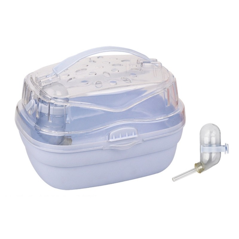 Guinea Pig Travel Box - Ventilated Cage with Water Bottle