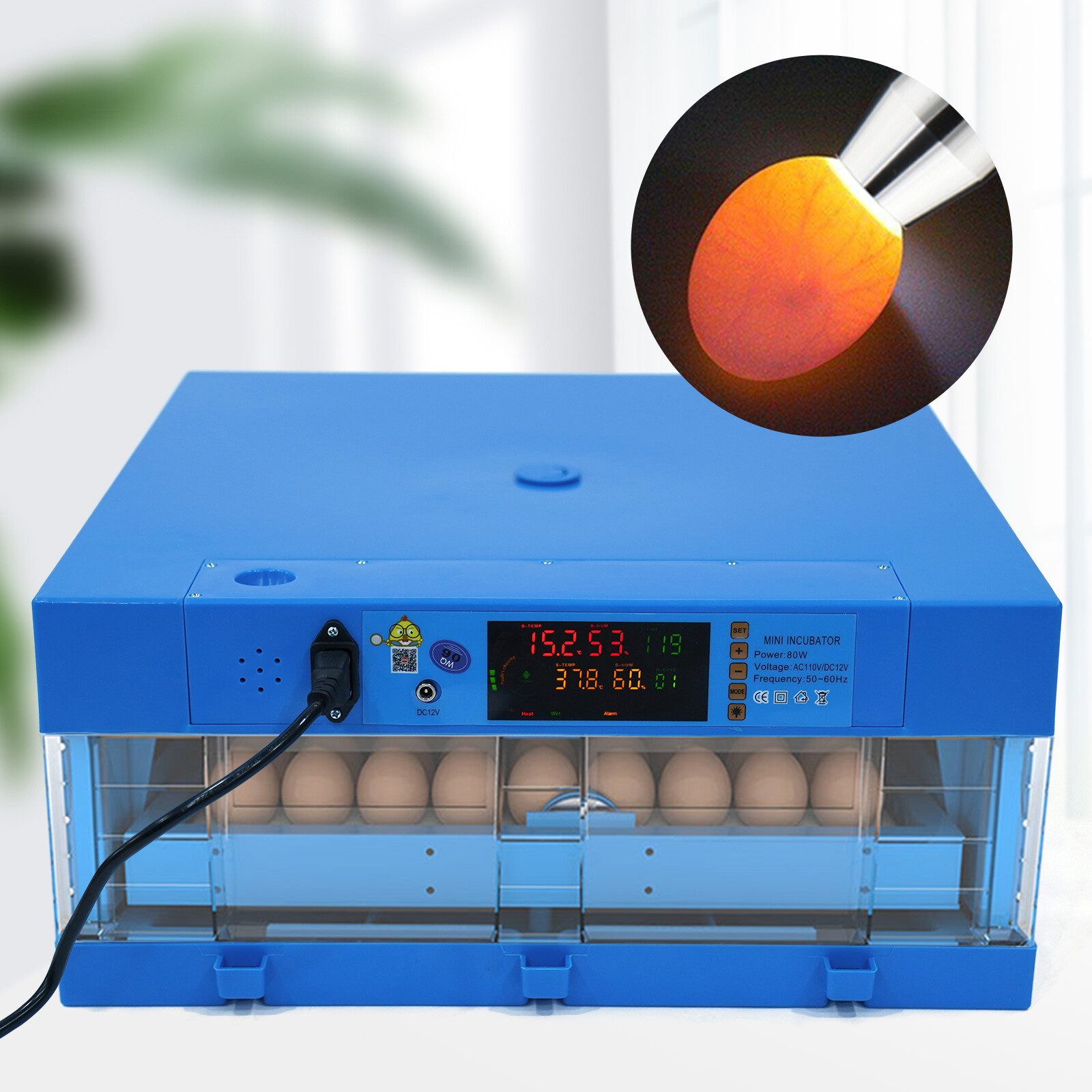 Automatic Digital Chicken Egg Incubator - Temperature Contro...