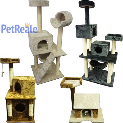 Cat Tree Pet Furniture Condo House Scratch Post Kitten Bed T...