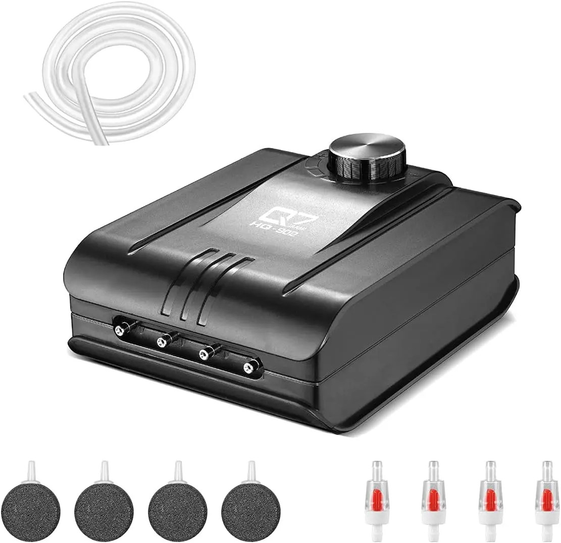 Quiet 4-Outlet Air Pump (320GPH) for 300 Gallon Tanks