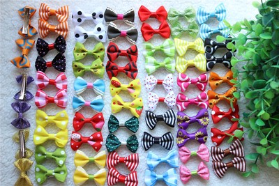 Hot Pet Hair Bows Rubber Bands/Clips Cute Bowknot Dog Hair B...